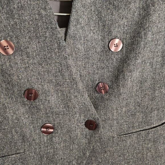 Vintage 60s EMO Pure Wool Gray Skirt Suit Size 12 - Picture 3 of 9